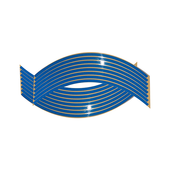 برچسب دور طوقه موتورسیکلت آبی