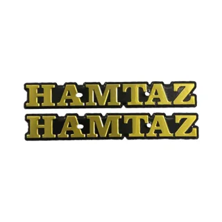 آرم باک فلزی همتاز طلایی HAMTAZ موتورسیلکت