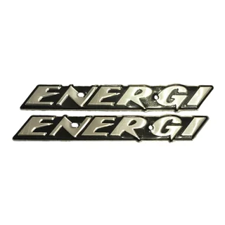 آرم باک فلزی انرژی نقره ای ENERGI موتورسیلکت