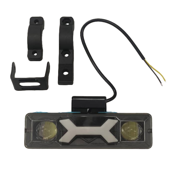 تابلو پرژکتور پلیسی لنزدار 20W-H-RB موتورسیکت (نور ثابت سفید و زرد، حالت پلیسی)