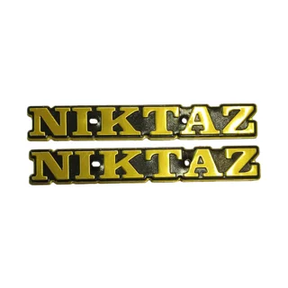 آرم باک فلزی نیکتاز طلایی NIKTAZ موتورسیلکت