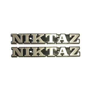 آرم باک فلزی نیکتاز نقره ای NIKTAZ موتورسیلکت