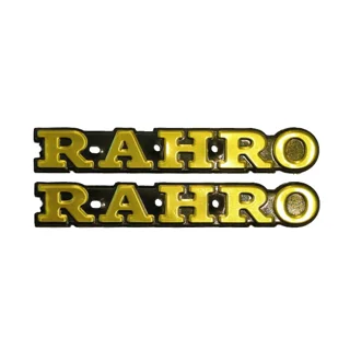آرم باک فلزی رهرو طلایی RAHRO موتورسیلکت