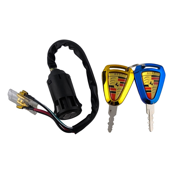 سوییچ طرح پورشه آب کاری کروم طلایی آبی موتورسیکلت BEST