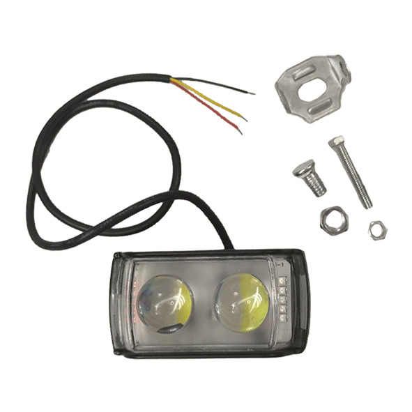 پرژکتور 2 لنز پلیسی 5 رنگ بدنه فلزی کوچک موتورسیکلت